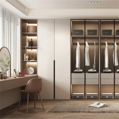Custom made Italian style modern bedroom glass wardrobe design