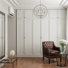 Design wooden cabinet clothes wardrobe with swing door