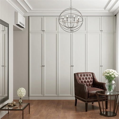 Design wooden cabinet clothes wardrobe with swing door