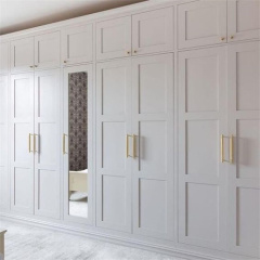 Custom Wood Wardrobes Modern Design For Bedroom Furniture With Shaker Door Panel