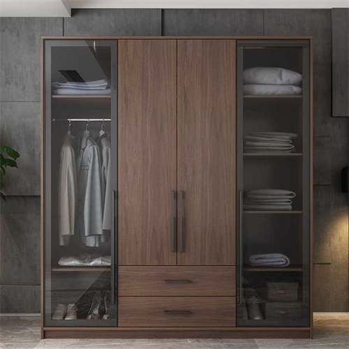 Professional Wardrobes Bedroom Closet Modern Design Wardrobes With Glass doors And LED Light