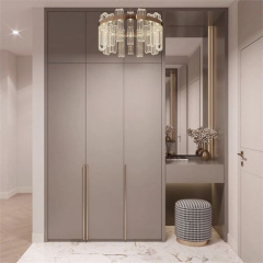 Bedroom Wooden Wardrobe with Mirror And Dressing Table