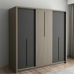 Customized sliding door bedroom wardrobe solid wood wardrobe for home