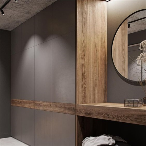 Bedroom Wooden Wardrobe with Mirror And Dressing Table