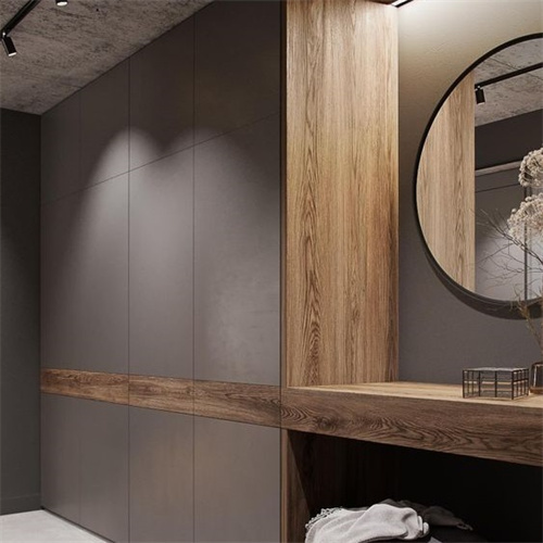 Bedroom Wooden Wardrobe with Mirror And Dressing Table