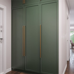 Custom Wood Wardrobes Modern Design For Bedroom Furniture With Shaker Door Panel