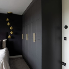 Custom Wood Wardrobes Modern Design For Bedroom Furniture With Shaker Door Panel