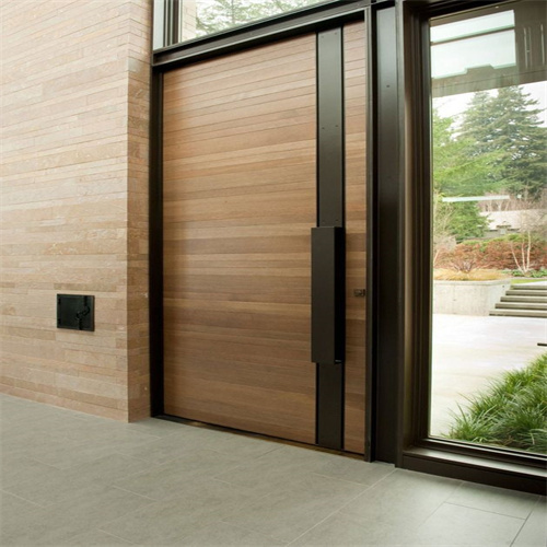 Modern solid wood door designs entry main wood exterior door for house pivot wooden security doors