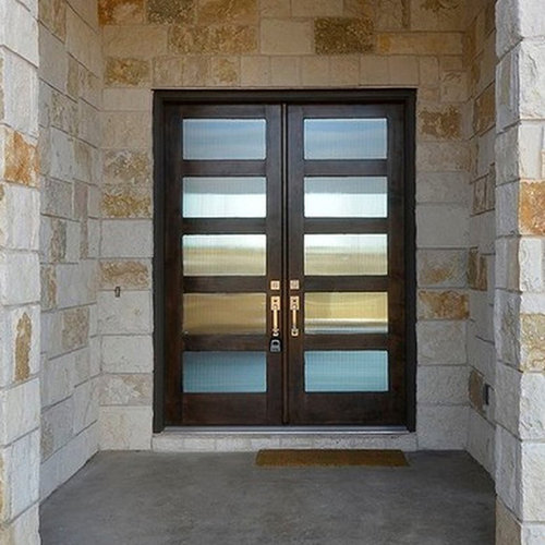 Exterior Front Doors Modern Glass Wood Entry Doors Double Main Wooden Door