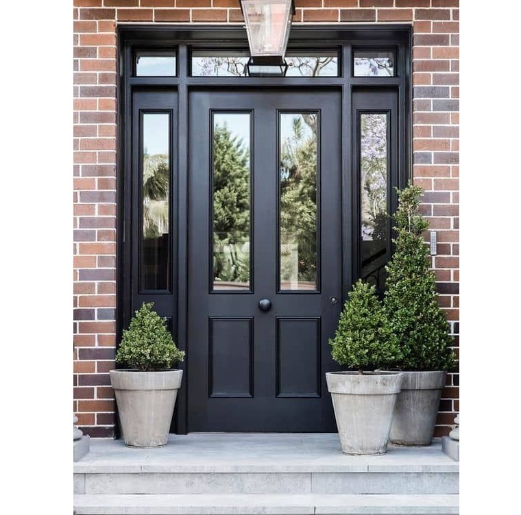 Exterior Front Doors Modern Glass Wood Entry Doors Double Main Wooden Door