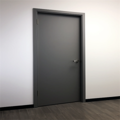 Custom indoor pvc film skin wood single doors modern home hotel house interior room mdf wooden flush door design