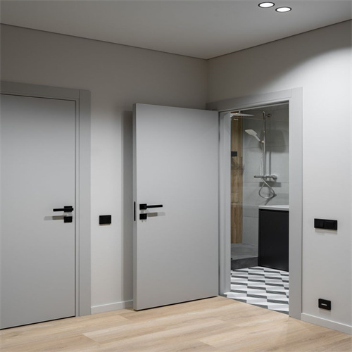 Modern Melamine Wooden Bedroom door interior wood Prehung Melamine Mdf Hotel door For House With Frames