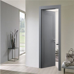 Modern Melamine Wooden Bedroom door interior wood Prehung Melamine Mdf Hotel door For House With Frames