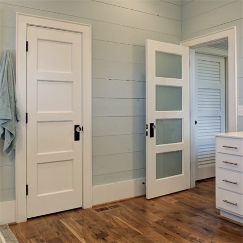 Internal Solid Wooden White Prime Doors Wood Molded HDF Molded Door Prices Simple Design For Office Interior