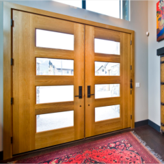 Mahogany Double Solid Wood Main Entrance Exterior Entry Front Doors
