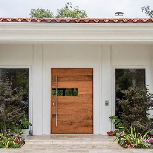 Factory Custom High Quality Villa Exterior Front Glass Pivot Door Modern