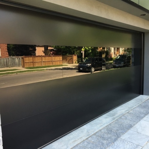 New Design Modern Aluminum Tempered Full View Glass Garage Door Frameless Glass Panel Garage Door