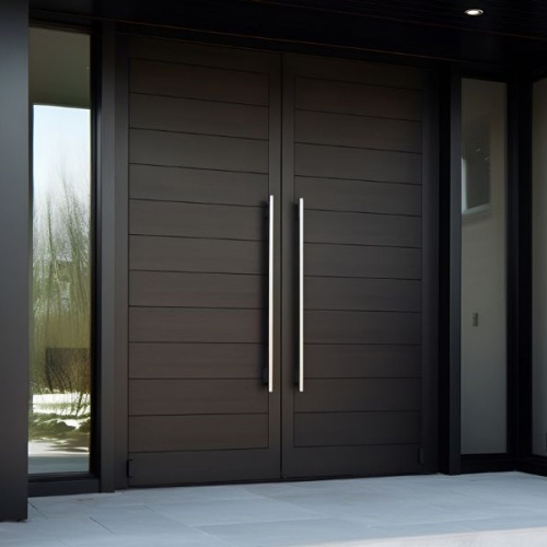 Main Entrance Exterior Double Wooden Door Front Doors Entry Wood Doors