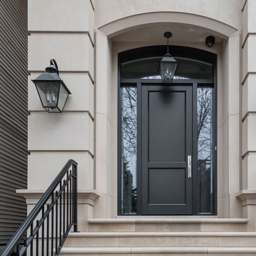 High Quality Soundproof Door Solid Wood Entry Door Front Entry Hinged Door