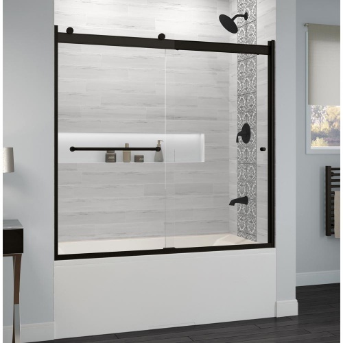 Custom Luxury Top Quality Grey Glass Frameless Double Sliding glass Bathroom shower Door