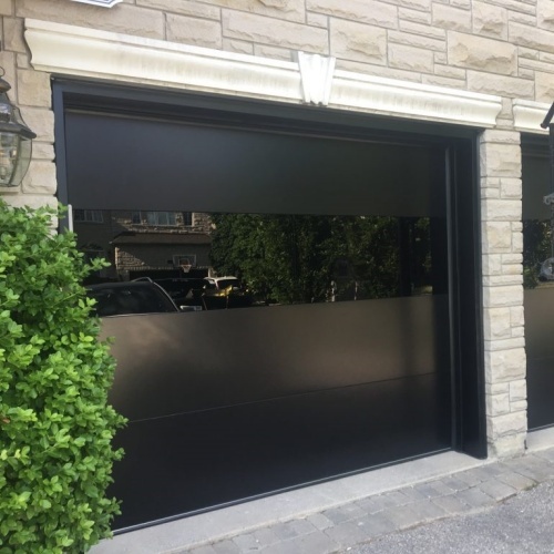 Modern high quality Frameless glass garage door double tempered Glass Electric automatic Garage Door