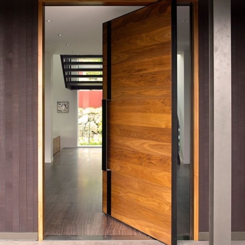 Pivot Doors Modern Entry Solid Wood Villa Entrance Wood Door