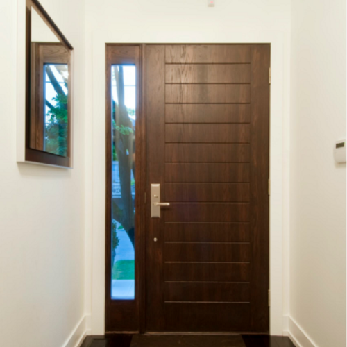 American Red Oak Front Doors Solid Wood Entrance Doors With Glass Sidelites Houses Exterior Entry Doors