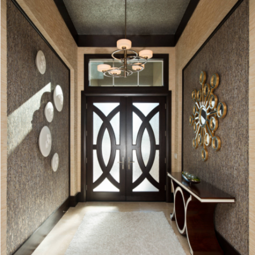 Residential Exterior Wooden Front Entry Door Wooden French Door WoodFront Door