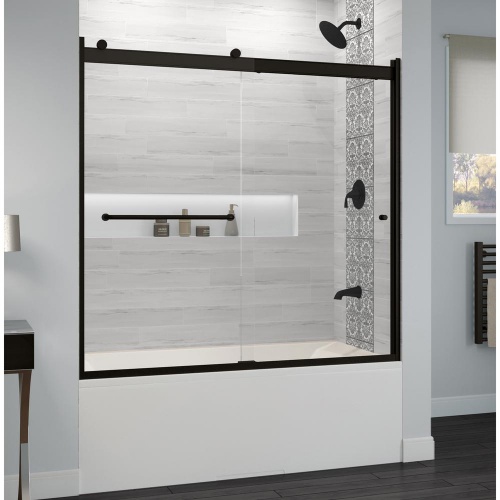 Gold hardware bathroom shower room double sliding shower glass door bath shower cabin