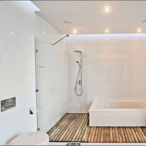Grille Design Glass Shower Screen