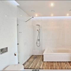 Grille Design Glass Shower Screen
