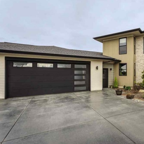 Modern Hurricane Resistant Sectional Electric Garage Door Automatic Steel Glass Garage Doors