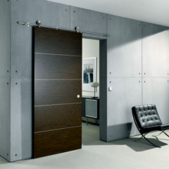 Glass Wood Barn Door Double Wood Sliding Door Interior Door