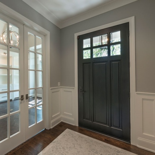 High Quality Soundproof Door Solid Wood Entry Door Front Entry Hinged Door