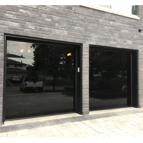 Modern high quality Frameless glass garage door double tempered Glass Electric automatic Garage Door