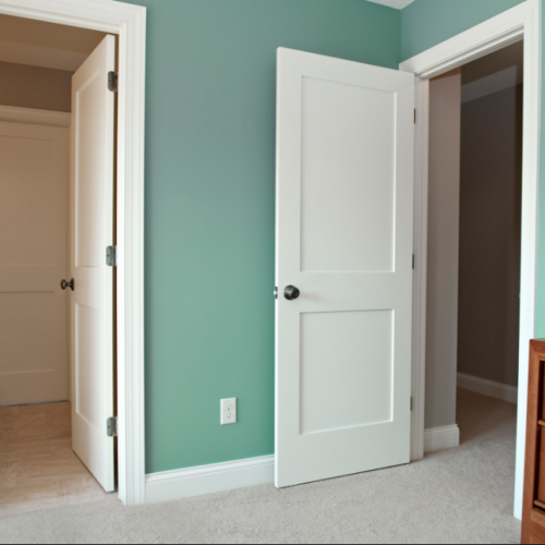 Internal Solid Wooden White Prime Doors Wood Molded HDF Molded Door Prices Simple Design For Office Interior