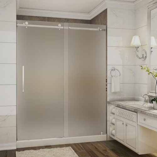 Frosted Glass Shower Door Sliding Glass Shower Door Tempered Glass Shower Enclosure