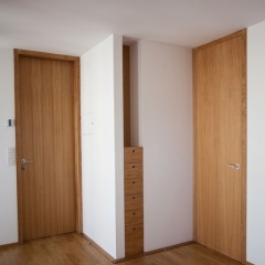 White oak USA decoration wooden doors apartment room interior fancy solid wood swing doors