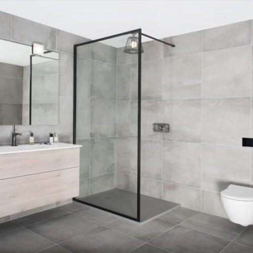 Grille Design Glass Shower Screen
