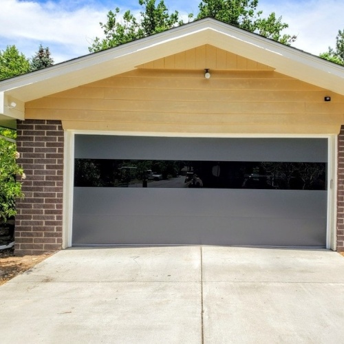 Modern high quality Frameless glass garage door double tempered Glass Electric automatic Garage Door