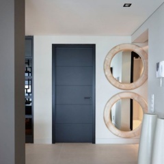 Modern Melamine Wooden Bedroom door interior wood Prehung Melamine Mdf Hotel door For House With Frames