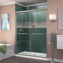 Hot Selling Rectangle Frameless Sliding shower Door shower Cabin Rollers glass shower enclosure set