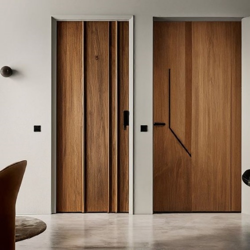 White oak USA decoration wooden doors apartment room interior fancy solid wood swing doors