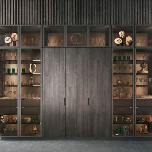 Customize Modular Vintage Wood Wine Cellar Cabinet Wine Rack For Wine Collection