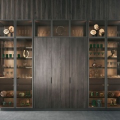 Customize Modular Vintage Wood Wine Cellar Cabinet Wine Rack For Wine Collection
