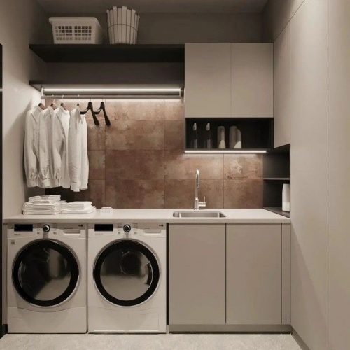 Modern design laundry cabinets ideas lacquer finish cabinets