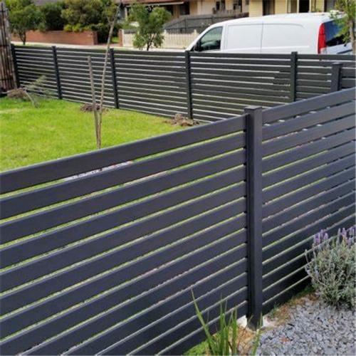 Black Grey Aluminum Slat Fence Panel House Metal Privacy Garden Fence Ideas Designs Waterproof Fence Screen