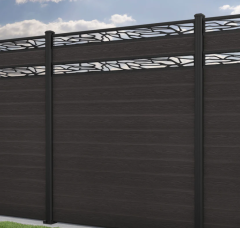 Easy installation wood plastic composite fence