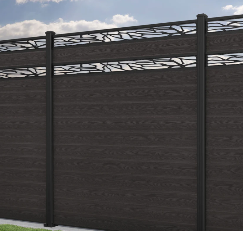 Easy installation wood plastic composite fence