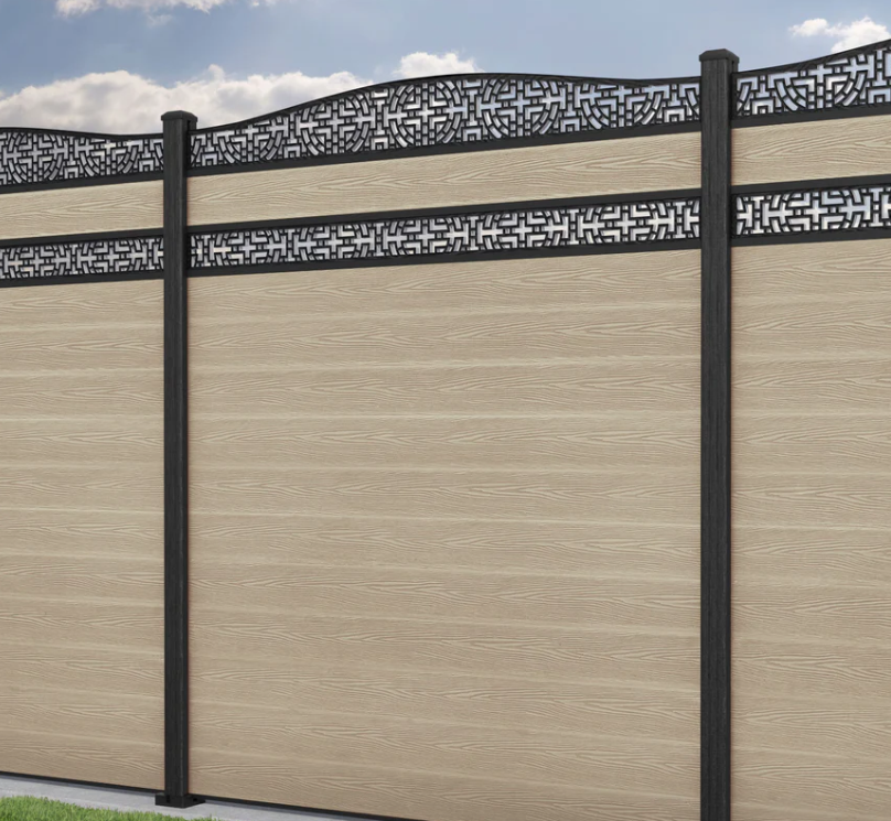 Easy installation wood plastic composite fence